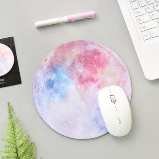 Galaxy Outer Space Circle Round Mouse Pad