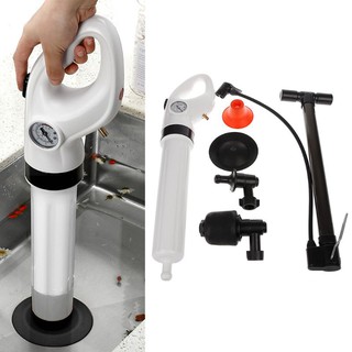 High Pressure Pump Cleaner Toilet Plunger Air Drain Blaster Sink Pipe Clogged