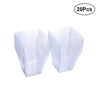 20PCS Food Grade Disposable Portion Cups for Jelly Sause Mousses Dessert Pudding without lid