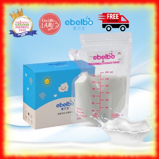Ebelbo Disposable Milk Storage Bag 250ml 30ct singular pack