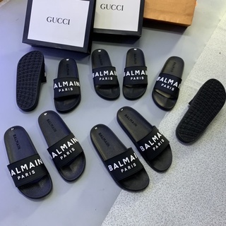 Balmain RUBBER Strap Slippers DL83 With HIGHLIGHTS