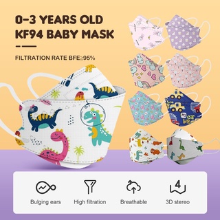 【Ready Stock】 KF94 Disposable 4D 4ply Mask baby/children mask kids mask 3D Kids mask 95%BFE 【Rauun】