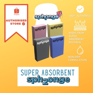 Sph2onge x The Pink Stuff - Sph2onge Super Absorbent Original Sponge 4 Colours Available Sponge Span