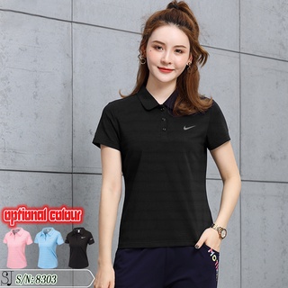 DQ8303 pretty girl T-shirt POLO shirt 100% cotton round neck short-sleeved T-shirt casual sports T-shirt women T-shirt top