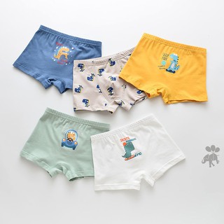5Pcs/Pack Children's cotton underwear Boys Girls cartoon boxer briefs panties