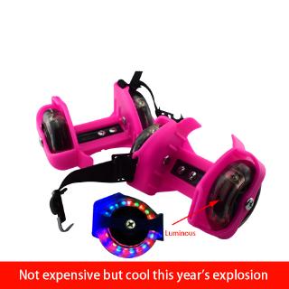 M1-Colorful Flashing Roller Whirlwind Pulley Flash Wheels Heel Roller Adjustable Simply Roller Skating Shoes for kids