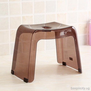 【In stock】Japanese bathroom stool bath plastic non-slip small bench wash feet change shoes square