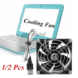 1/2PCS New Computer Fan USB Cooler Small PC Fan Cooling Black Portable