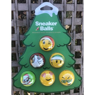 ☘️ 100% Authentic Sof Sole Sneaker Balls Shoe Gym Bag and Locker deodorizer 1 pack 6 balls --Christmas-Fleece Emoji