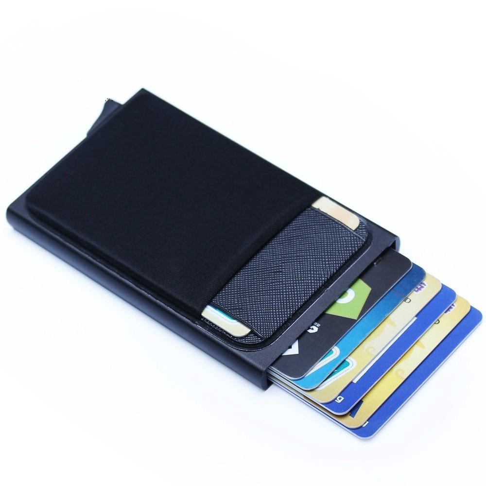 RFID Wallet Blocking Men Aluminum ID Credit Card Holder Coin Mini Pocket