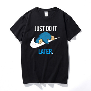 ready stock tshirt men top t shirt Pokemon Game Snorlax Just Do it Later/r758