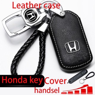 Honda Key case Cover fit for Honda HRV CRV BRV CITY JAZZ CIVIC ACCORD Keyless Remote Leather Keychain