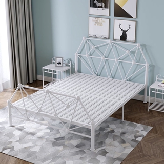 New Single Super Single Metal Bed Metal Bed Frame European Iron Bed 1.2m Single Dormitory Bed 1.5m 1.8m Double Bed Iron Frame Bed / Queen Single Metal Bed Frame. Double Bed / Modern Adult Master Bedroom European Bed / Rental House Home