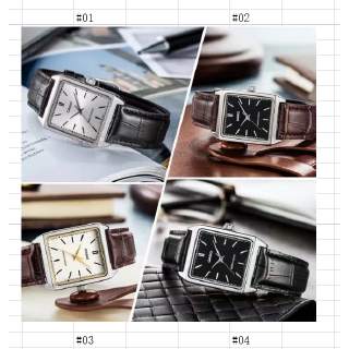 GA watches Ready Stock retro trend quartz women's GA small square watch