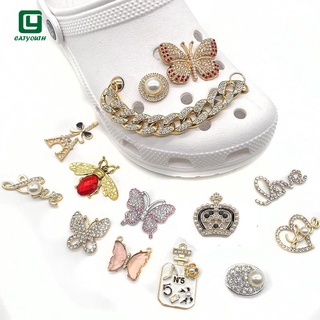 Diamond jewelry gem metal jibbitz set for crocs Shoe Charms for Child and aldult