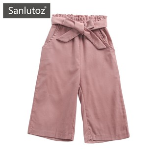 Sanlutoz Fashion Cotton Little Girl Trousers Pink