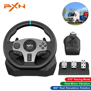 【ready stock】【Ready Stock】PXN-V9 Gaming Steering Wheel Pedal PXN-V9 Gamepad Racing Manual Transmission Vibration For PC