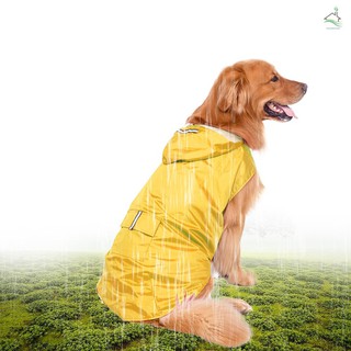 【🚞Yourroom】6XL Reflective Pet Dog Rain Coat Raincoat Rainwear with Leash Hole for Medium Large Dogs