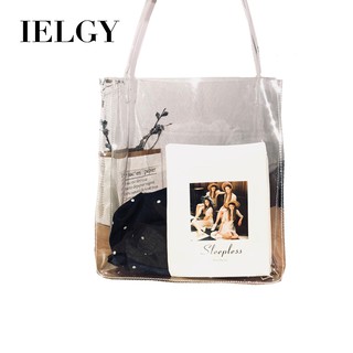 IELGY Transparent handbag PVC Tote bag large capacity