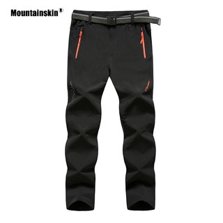 Mountainskin 8XL Men's Winter Hiking Pants Outdoor Windproof Thermal Softshell Camping Trekking Ski Sport Trousers PP424