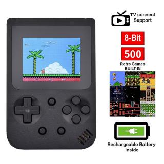 【janny】500 in 1 Game Console Mini Handheld Portable Game Player Machine Supports Five Languages 2.4 Inch