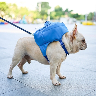 M8- Dog Wearing Backpack Waterproof Practical Adjustable Blue Dog Wearing Pocket