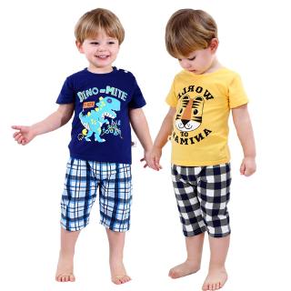 2020 new designs for baby boys short set children's summer clothes set shirt+pant