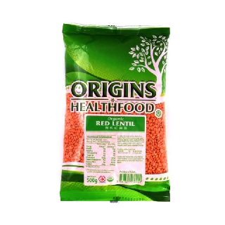 Origins Organic Red Lentils 500g - Origins