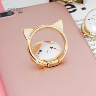 Metal cute Cat Finger Ring Smart Phone Stand For iPhone All Phone universal