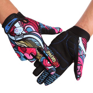 Colored Cool Cycling bike fitness gloves Full Finger Bicycle Cycling Motorcycle Gloves Riding Gloves