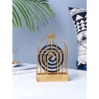 TLQ Birdcage mosquito coil box mosquito coil holder household fire-proof mosquito coil with cover sandalwood ash tray can be hung