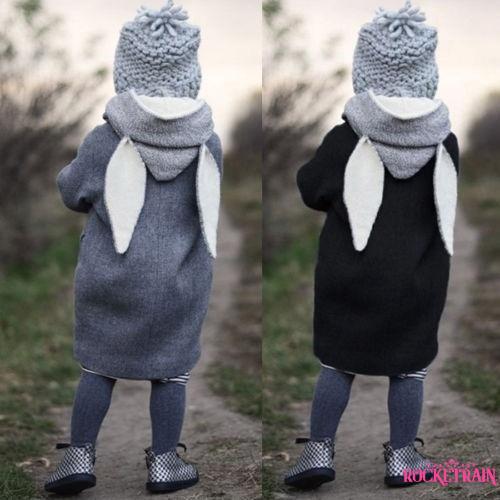 NKG-Cute Baby Kids Infant Autumn Winter Hooded Coat Rabbit Jacket Thick Warm