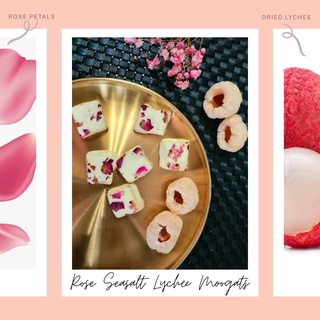 [Homemade] 🌸 Rose Seasalt Lychee Nougats - Seasonal