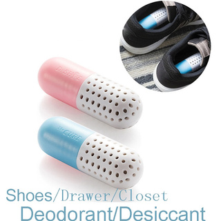 2pcs/set Sneaker Freshener Pill Moisture Absorber Shoes Deodorant Capsule