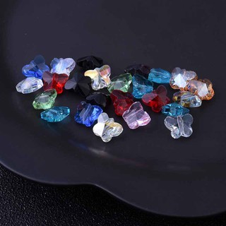 6pcs/pack Bracelet DIY Butterfly Crystal Loose Spacer Beads