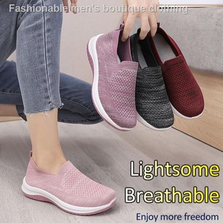 ❆♕ஐLightweight Sports And Leisure Shallow Mouth One-Step Walking Shoes Fashion All-Match Solid Color Breathable Women'S
