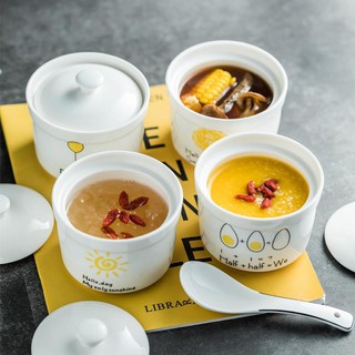 Slow cooker cup water-proof stew pot household bird's nest with lid steam eggs ginseng soup 1-2 small Japanese-style one