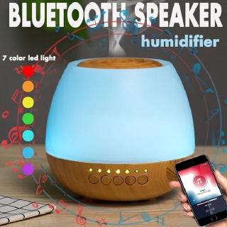 2019 New Bluetooth Speaker Humidifier with Colorful Led Light Essential Oil Diffuser, Air Purifier for Home Office