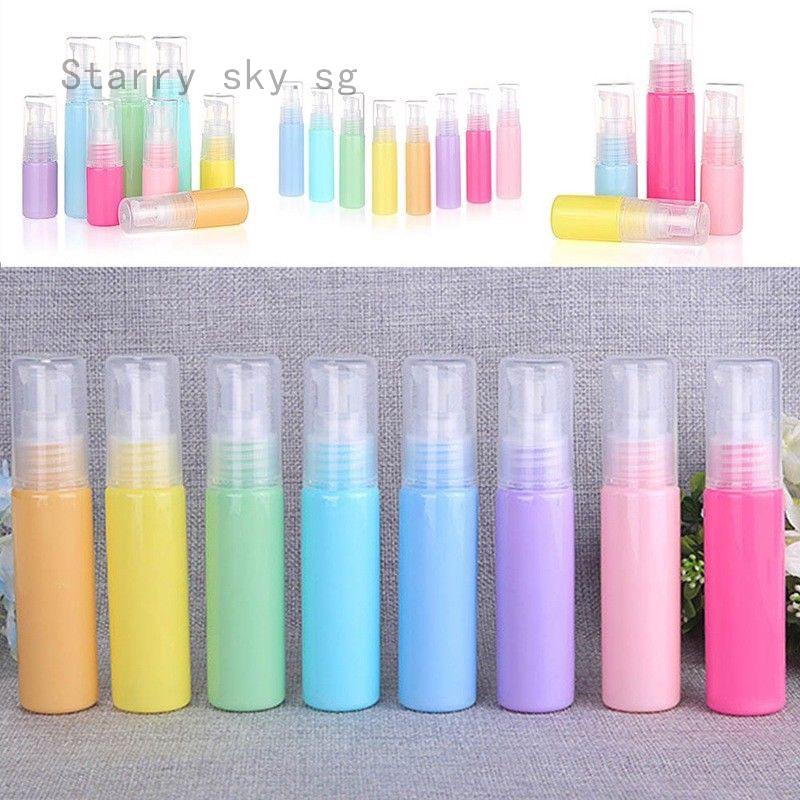 Colorful 10ml 30ml Travel Empty Plastic Lotion Pump Bottles Cosmetic Holders New