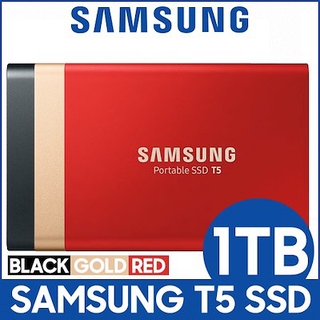 Samsung T5 Portable SSD 1TB [GOLD RED BLACK]- USB 3.1 External SSD (1)