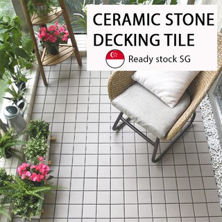 [DEKOREA] Ceramic stone Deck Flooring Tile / Balcony / Interlocking system / Outdoor / Indoor / Home Decoration / Wood