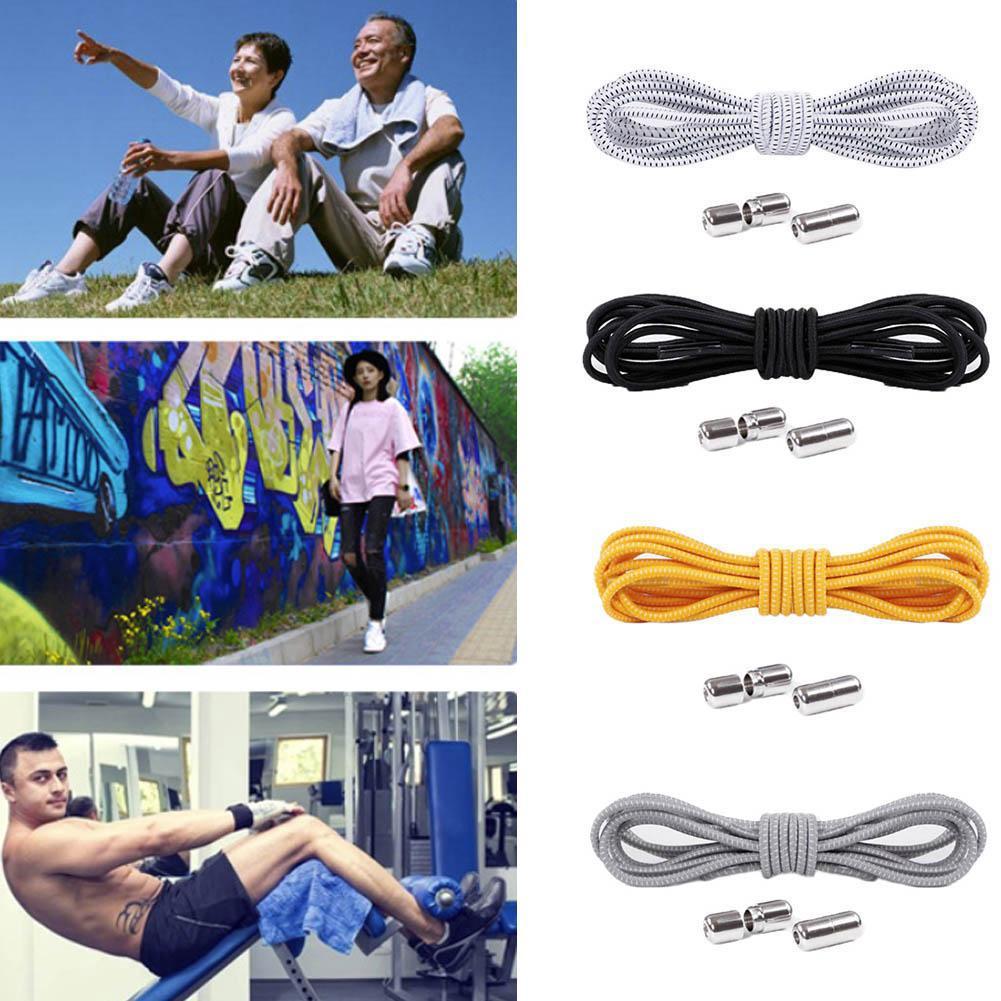 Quick No Tie Lazy Shoe Laces String Locking Elastic Shoelaces Buckle For Sneaker