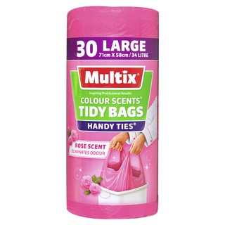 Multix Colour Scents Large Tidy Bag, Rose Scent, 30 bags