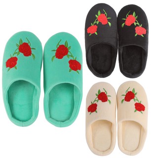 Winter Warm floral Slippers Cotton Sheep Lovers Home Slippers Indoor House Shoes