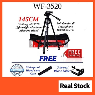 READY STOCK 🔥Tripod WT-3520 Pro Smartphone/dslr cameras aluminum Tripod stand (1)