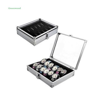 GR_6/12 Grid Slots Jewelry Display Storage Box Aluminium Case Holder