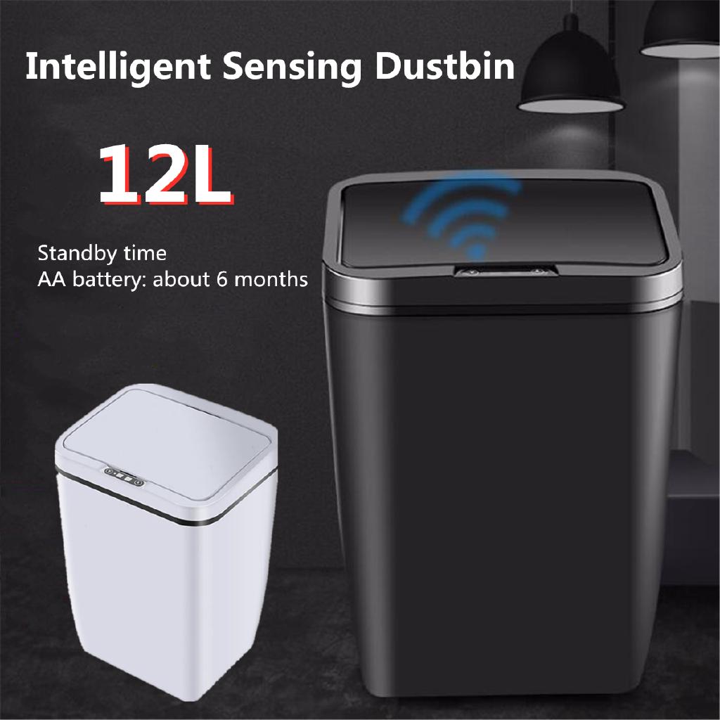 12L Intelligent Sensor Sensing Dustbin Full Automatic Home Lazy Man Waste Bin (1)
