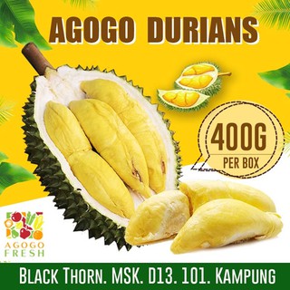 [Agogo Fresh - Fruit] Frozen Durian Musang King (MSW) 猫山王 (400g)