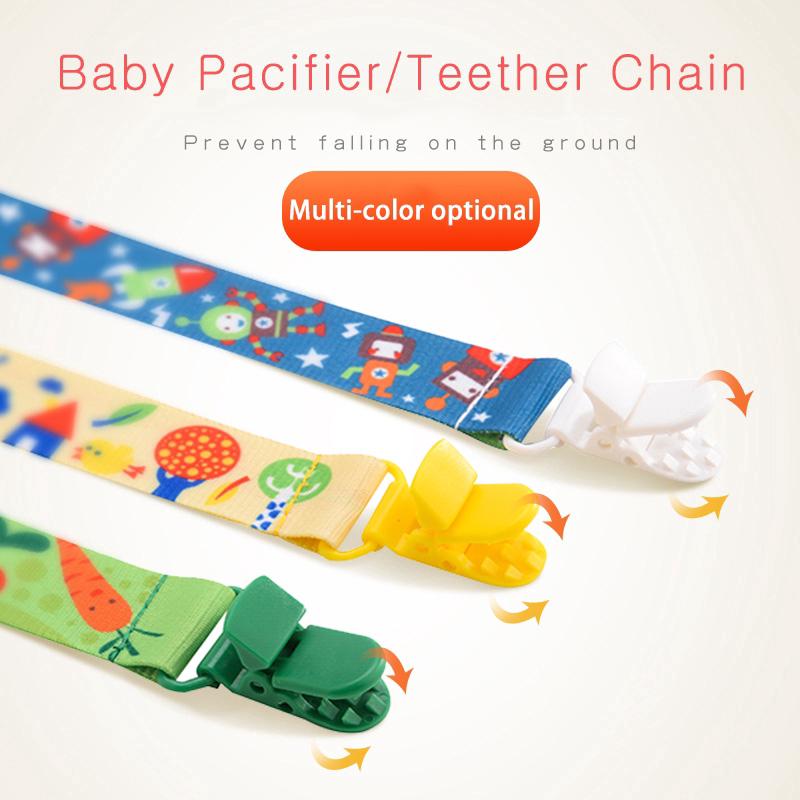 New Baby Pacifier Clip Chain Ribbon Holder Soother Pacifier Clips