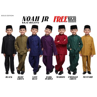 [Shop Malaysia] (BOLD) NOAH BAJU MELAYU BUDAK SET RAYA FAMILY VIRAL